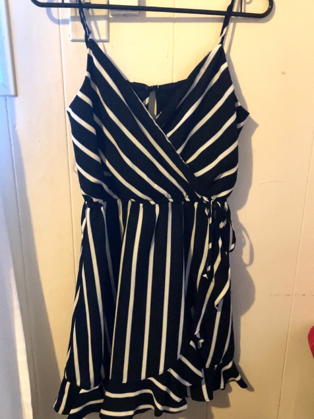 TRIXXI Black Striped Dress Size S
